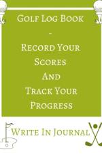 Golf Log Book - Record Your Scores And Track Your Progress - Write In Journal - Green White Field - Abstract Geometric af Toqeph