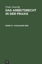 I.Halbjahr 1926 af Franz Goerrig