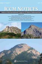Notices of the International Congress of Chinese Mathematicians, Vol. 8, No. 1 (July 2020)