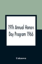 19Th Annual Honors Day Program 1966 af UNKNOWN