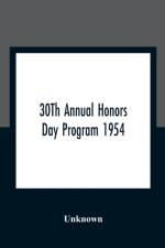 30Th Annual Honors Day Program 1954 af Unknown