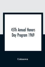 45Th Annual Honors Day Program 1969 af Unknown