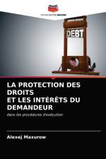LA PROTECTION DES DROITS ET LES INTERETS DU DEMANDEUR af Maxurow Alexej Maxurow