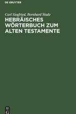 Hebraisches Woerterbuch Zum Alten Testamente af Bernhard Stade