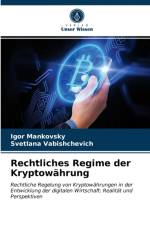 Rechtliches Regime der Kryptowahrung af Igor Mankovsky