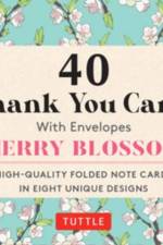 Cherry Blossoms, 40 Thank You Cards with Envelopes