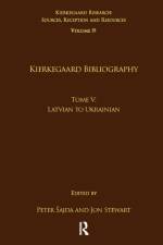 Volume 19, Tome V: Kierkegaard Bibliography