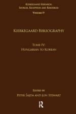 Volume 19, Tome IV: Kierkegaard Bibliography