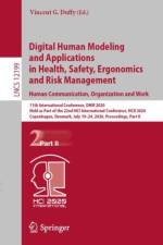 Digital Human Modeling and Applications in Health, Safety, Ergonomics and Risk Management. Human Communication, Organization and Work