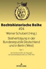 Strafverfolgung in der Bundesrepublik Deutschland und in Berlin (West) af Werner Schubert