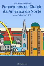 Livro para Colorir de Panoramas de Cidade da America do Norte para Criancas 1 & 2 af Nick Snels