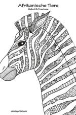 Afrikanische Tiere Malbuch fur Erwachsene 1 af Nick Snels