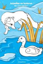Animales en invierno libro para colorear 1 af Nick Snels
