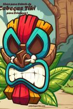 Livro para Colorir de Cabecas Tiki para Criancas 1 af Nick Snels
