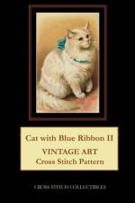 Cat with Blue Ribbon II af Kathleen George