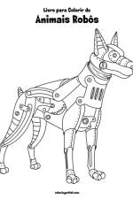 Livro para Colorir de Animais Robos af Nick Snels