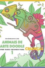 Livro para Colorir de Animais de Arte Doodle para Criancas 1 af Nick Snels