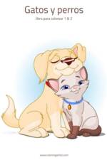 Gatos y perros libro para colorear 1 & 2 af Nick Snels