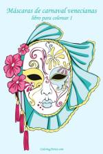 Mascaras de carnaval venecianas libro para colorear 1 af Nick Snels