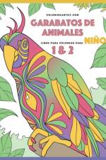 Garabatos de animales libro para colorear para ninos 1 & 2 af Nick Snels