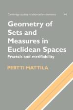 Geometry of Sets and Measures in Euclidean Spaces af Pertti (University of Jyvaskyla Mattila