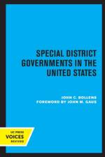 Special District Governments in the United States af John C. Bollens