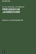 Juli bis December 1887 af Treitschke Delbruck H. H. Treitschke Delbruck