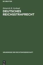 Deutsches Reichsstrafrecht af Gerland Heinrich B. Gerland