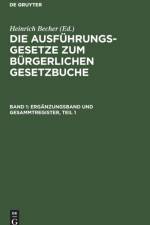 Erganzungsband und Gesammtregister, Teil 1 af Becher H. Becher