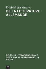 De la litterature allemande af Friedrich dem Grossen