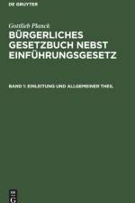 Einleitung und Allgemeiner Theil