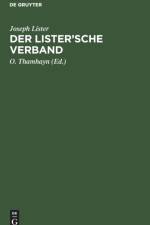 Der Lister'sche Verband af Joseph Lister
