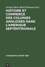 Histoire et commerce des colonies angloises dans l'Amerique Septentrionale