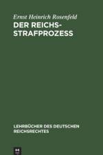 Der Reichs-Strafproze af Rosenfeld Ernst Heinrich Rosenfeld