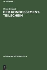 Der Konnossement-Teilschein af Behlert Heinz Behlert