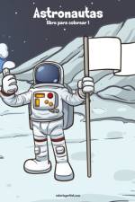 Astronautas libro para colorear 1 af Snels Nick Snels