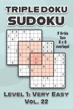 Triple Doku Sudoku 3 Grids Two 6 x 6 Overlaps Level 1 af Sophia Numerik