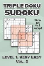 Triple Doku Sudoku 3 Grids Two 6 x 6 Overlaps Level 1 af Sophia Numerik