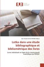 Lotka dans une etude bibliographique et bibliometrique des livres af Jean-Claude Simon Biyoko Mabua