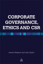 Corporate Governance Ethics and CSR af Justine Simpson