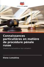 Connaissances particulieres en matiere de procedure penale russe af Elena Lomakina