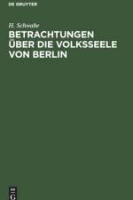 Betrachtungen uber die Volksseele von Berlin af H Schwabe
