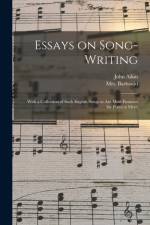 Essays on Song-writing af John 1747-1822 Aikin