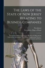 Laws of the State of New Jersey Relating to Business Companies af New Jersey