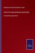 Archiv fur oesterreichische Geschichte