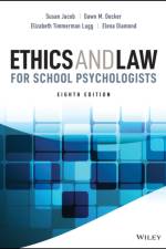 Ethics and Law for School Psychologists af Susan (Central Michigan University Jacob