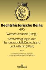 Strafverfolgung in der Bundesrepublik Deutschland und in Berlin (West)