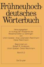 FRUEHNEUHOCHDEUTSCHES WOERTERBUCH af GOEBEL ARBEITSSTELLE