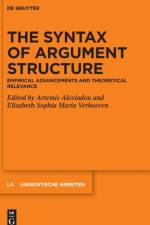 Syntax of Argument Structure