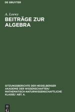 Beitrage zur Algebra af A Loewy